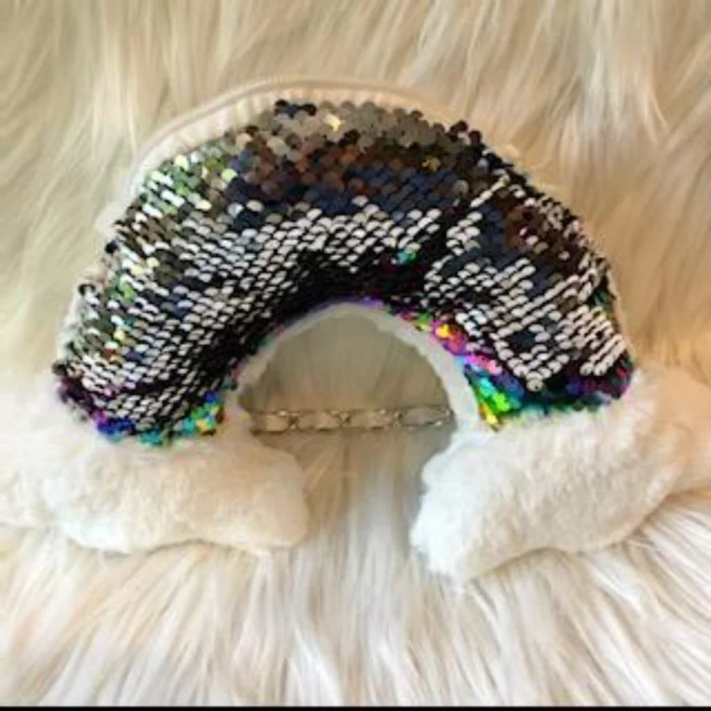 Angel Face Rainbow Reversible Sequin Bag
